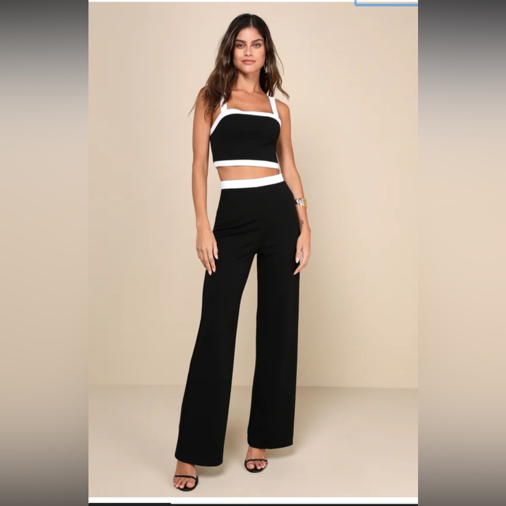 Lulus Black and White Women's Jumpsuit